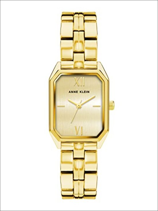 24mm Gold-Tone Crystal Watch with Roman Numerals